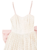 1950s White Eyelet Bustier Dress Dress arcadeshops.com