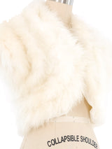 Ivory Marabou Feather Cropped Jacket Jacket arcadeshops.com