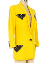 1992 Gianni Versace Canary Western Inspired Jacket Jacket arcadeshops.com