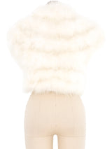 Ivory Marabou Feather Cropped Jacket Jacket arcadeshops.com