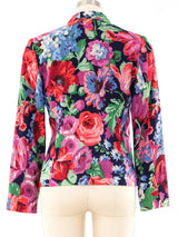 Cacharel Floral Printed Cropped Blazer Jacket arcadeshops.com