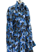 Yves Saint Laurent Blue Palm Dress Dress arcadeshops.com