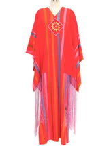 Josefa Striped Fringe Caftan Dress arcadeshops.com