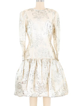 Oscar de la Renta Sequined Drop Waist Dress Dress arcadeshops.com