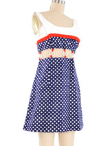 1960s Polka Dot Cut Out Dress Dress arcadeshops.com