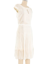 Louis Vuitton Cotton Gauze Ruffle Dress Dress arcadeshops.com