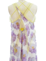 Geoffrey Beene Sheer Floral Gown Dress arcadeshops.com