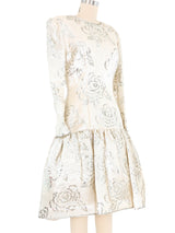 Oscar de la Renta Sequined Drop Waist Dress Dress arcadeshops.com