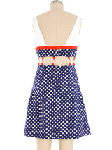 1960s Polka Dot Cut Out Dress Dress arcadeshops.com