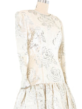 Oscar de la Renta Sequined Drop Waist Dress Dress arcadeshops.com