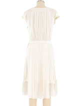 Louis Vuitton Cotton Gauze Ruffle Dress Dress arcadeshops.com