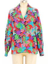 Yves Saint Laurent Floral Blouse Top arcadeshops.com