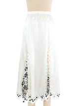 White Satin And Crochet Skirt Bottom arcadeshops.com