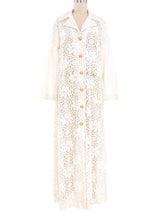 White Floral Lace Duster Dress arcadeshops.com