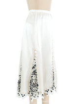 White Satin And Crochet Skirt Bottom arcadeshops.com
