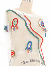 Abstract Applique Crochet Top Top arcadeshops.com