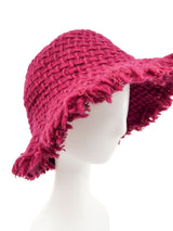 Chanel Cranberry Tweed Bucket Hat Accessory arcadeshops.com