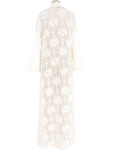 White Floral Lace Duster Dress arcadeshops.com