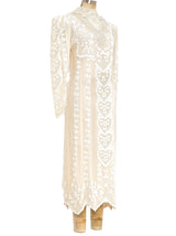 Eavis and Brown Deco Inspired Beaded Silk Gown Dress arcadeshops.com