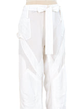 2002 Balenciaga White Cargo Pants Bottom arcadeshops.com