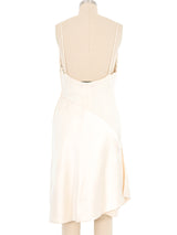 Valentino Ivory Sheer Panel Satin Dress Dress arcadeshops.com