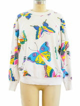 Butterfly Printed Graphic Sweatshirt T-shirt arcadeshops.com