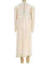 Eavis and Brown Deco Inspired Beaded Silk Gown Dress arcadeshops.com