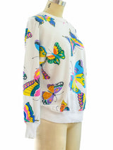 Butterfly Printed Graphic Sweatshirt T-shirt arcadeshops.com