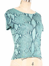 Gucci Snake Print Tee Top arcadeshops.com