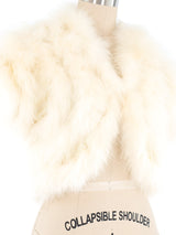 White Marabou Sleeveless Jacket Jacket arcadeshops.com