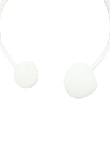 Kenneth Jay Lane Ivory Enamel Hinged Collar