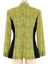 Versus by Gianni Versace Printed Yellow Blazer Jacket arcadeshops.com