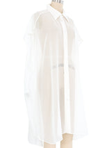 Maison Martin Margiela Oversized Sheer Windowpane Shirt Dress Dress arcadeshops.com