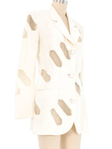 Gianfranco Ferre Cut Out Silk Blazer Jacket arcadeshops.com