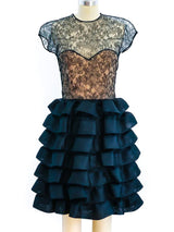 Oscar de la Renta Ruffle Lace Dress Dress arcadeshops.com