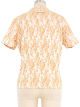 Jean Paul Gaultier Textured Mock Neck Tee Top arcadeshops.com