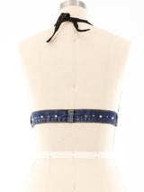 1970's Love Melody Embellished Denim Bralette Top arcadeshops.com