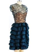 Oscar de la Renta Ruffle Lace Dress Dress arcadeshops.com