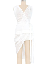 Vivienne Westwood Perforated Cotton Wrap Top Ensemble Suit arcadeshops.com