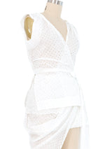 Vivienne Westwood Perforated Cotton Wrap Top Ensemble Suit arcadeshops.com