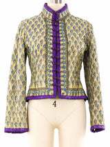 Block Printed Quilted Cropped Jacket Jacket arcadeshops.com