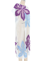 White Crochet Floral Midi Dress Dress arcadeshops.com