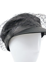 Christian Dior Leather Newsboy Cap Accessory arcadeshops.com