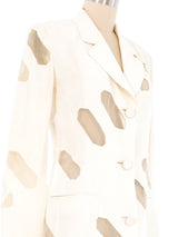 Gianfranco Ferre Cut Out Silk Blazer Jacket arcadeshops.com