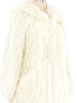 Ivory Yarn Shag Jacket Jacket arcadeshops.com