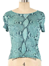 Gucci Snake Print Tee Top arcadeshops.com