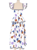 Victor Costa Geometric Print Dress Dress arcadeshops.com