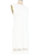 Mexican Woven Cotton Fringed Tunic Dress Dress arcadeshops.com