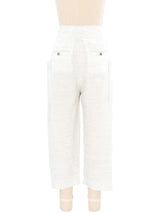 Celine Cropped Linen Trousers Bottom arcadeshops.com