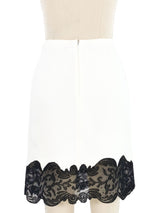 1990s Gianni Versace Couture Contrast Lace Trim Skirt Bottom arcadeshops.com